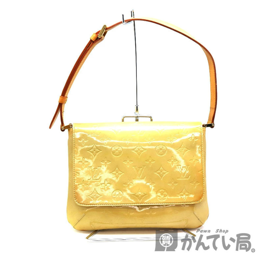 LOUIS VUITTON Thompson Street Monogram Vernis Yellow Shoulder Bag